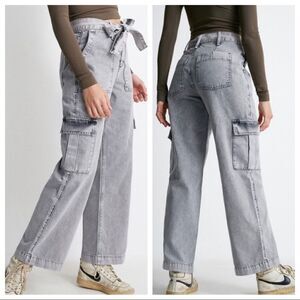 Urban Outfitters BDG Acid Wash Black Belted Skate Jeans Size 30